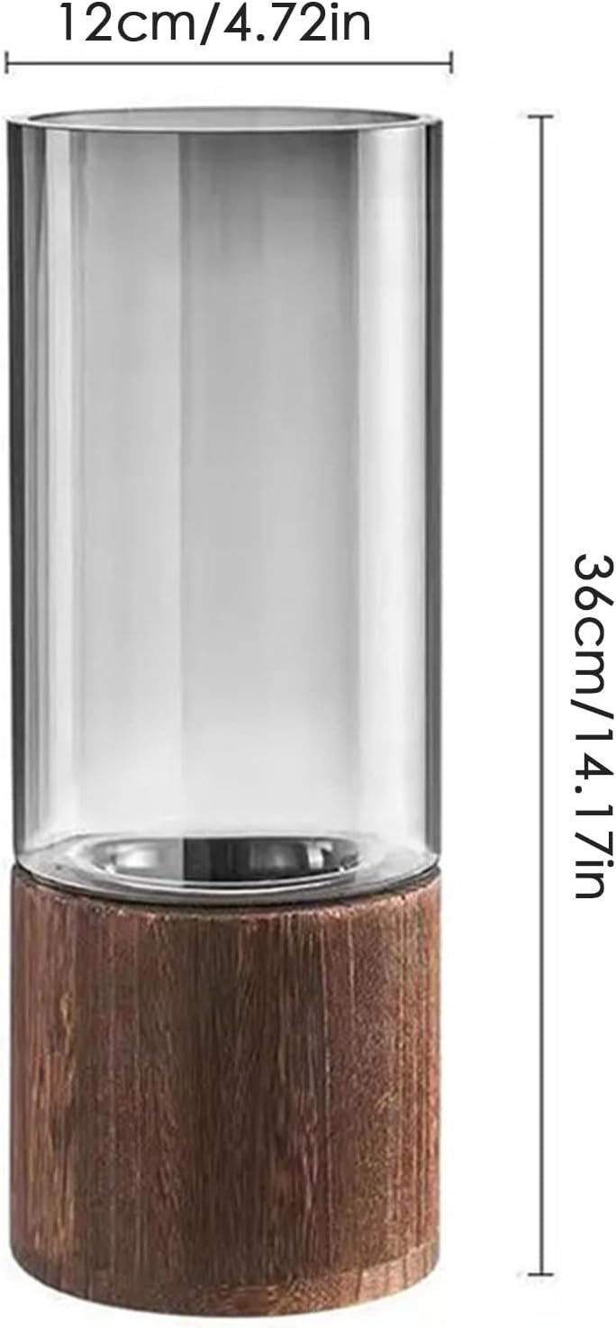 Rustic Bamboo Glass Vase