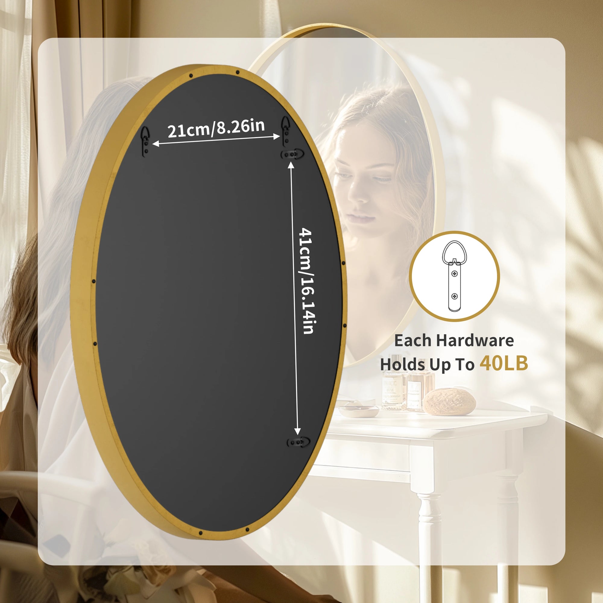 The Mayfair Golden Wall Mirror