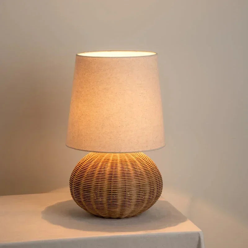 Moda Haven Wicker Lamp Short