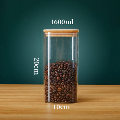 Glass & Bamboo Storage Jars