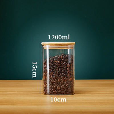Glass & Bamboo Storage Jars