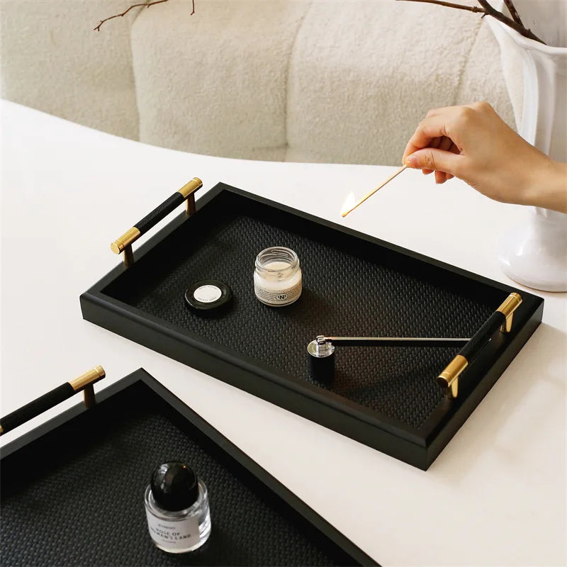 Forma Woven Leather Tray