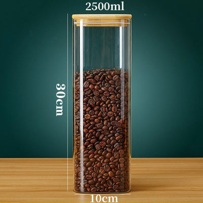 Glass & Bamboo Storage Jars