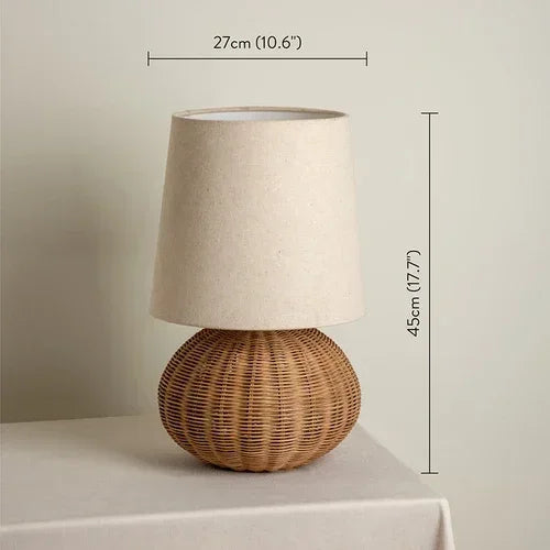 Moda Haven Wicker Lamp Short
