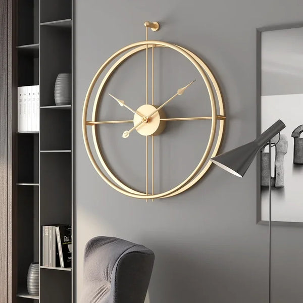 Moda Clock Gold Skeleton Clock 60cm - Moda Haven