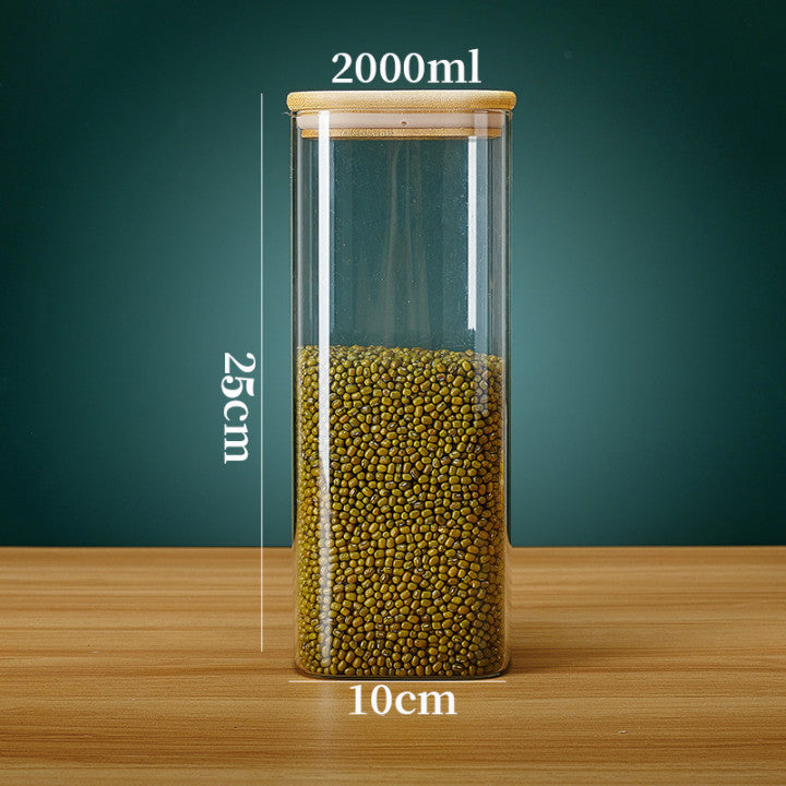 Glass & Bamboo Storage Jars