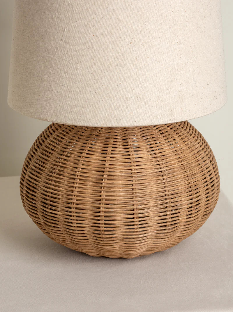 Moda Haven Wicker Lamp Short